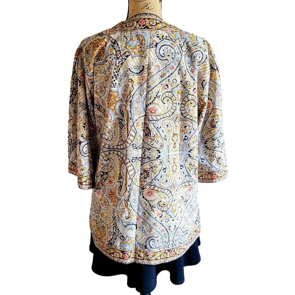 Evereve Cleobella Kalidescope Paisley Print Kimono Jacket- XS /S - Picture 6 of 9